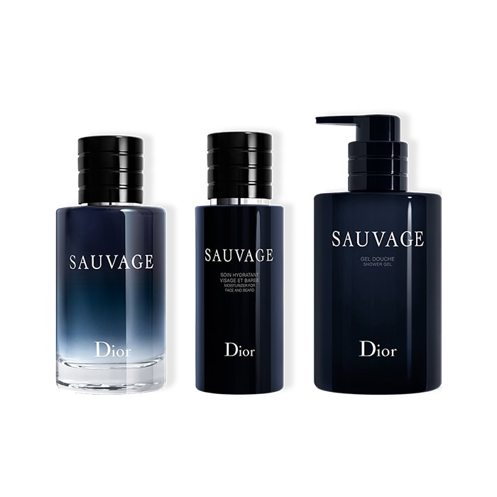 DIOR Sauvage Trio - Sauvage Eau de Toilette, Sauvage Shower Gel & Sauvage Moisturiser for Face and Beard