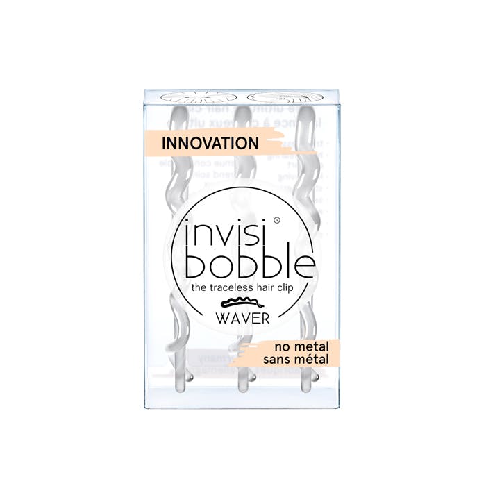 Invisibobble Waver Crystal Clear Hair Clips x 3