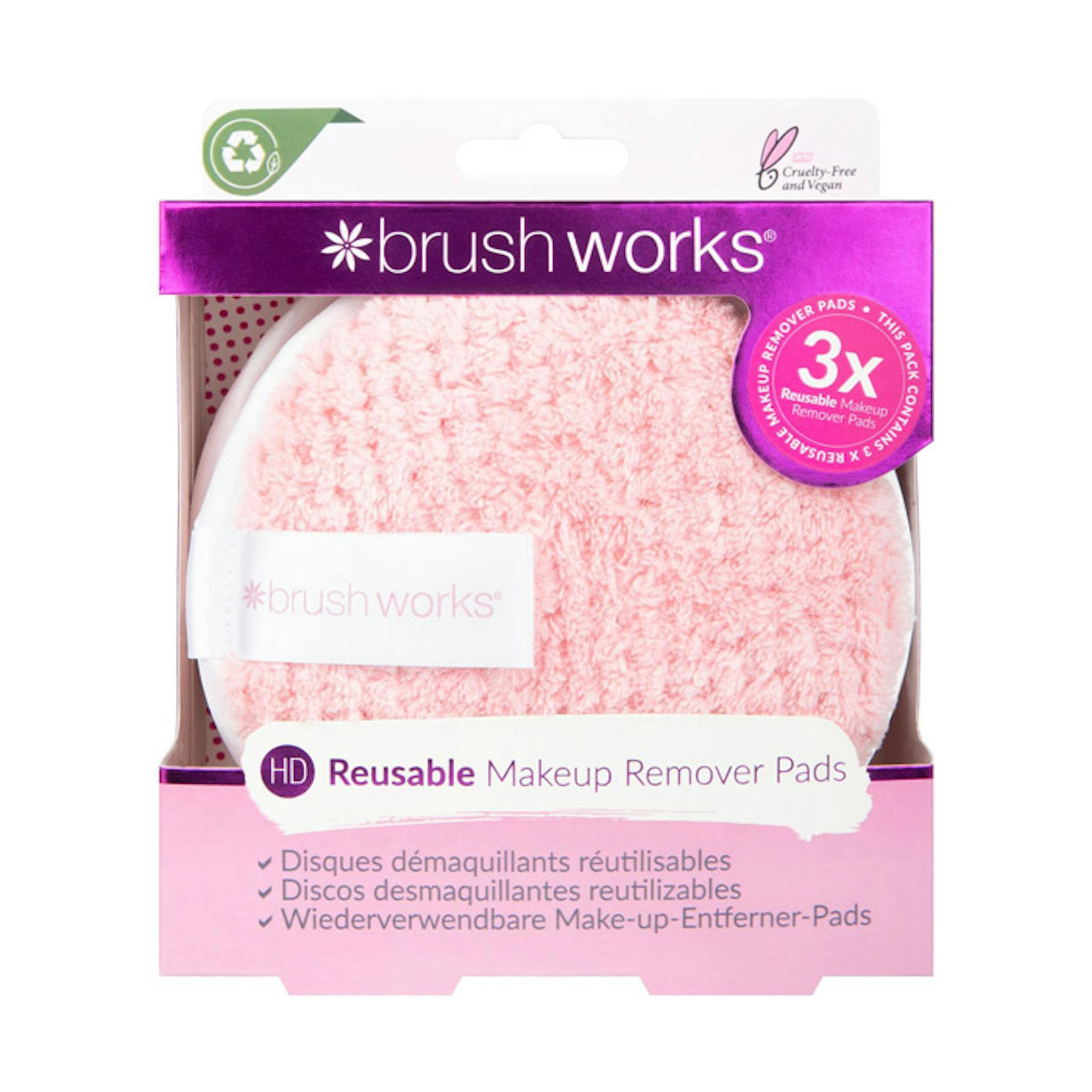 Brushworks Brushworks HD Reusable Makeup Remover Pads (Pack of 3) The