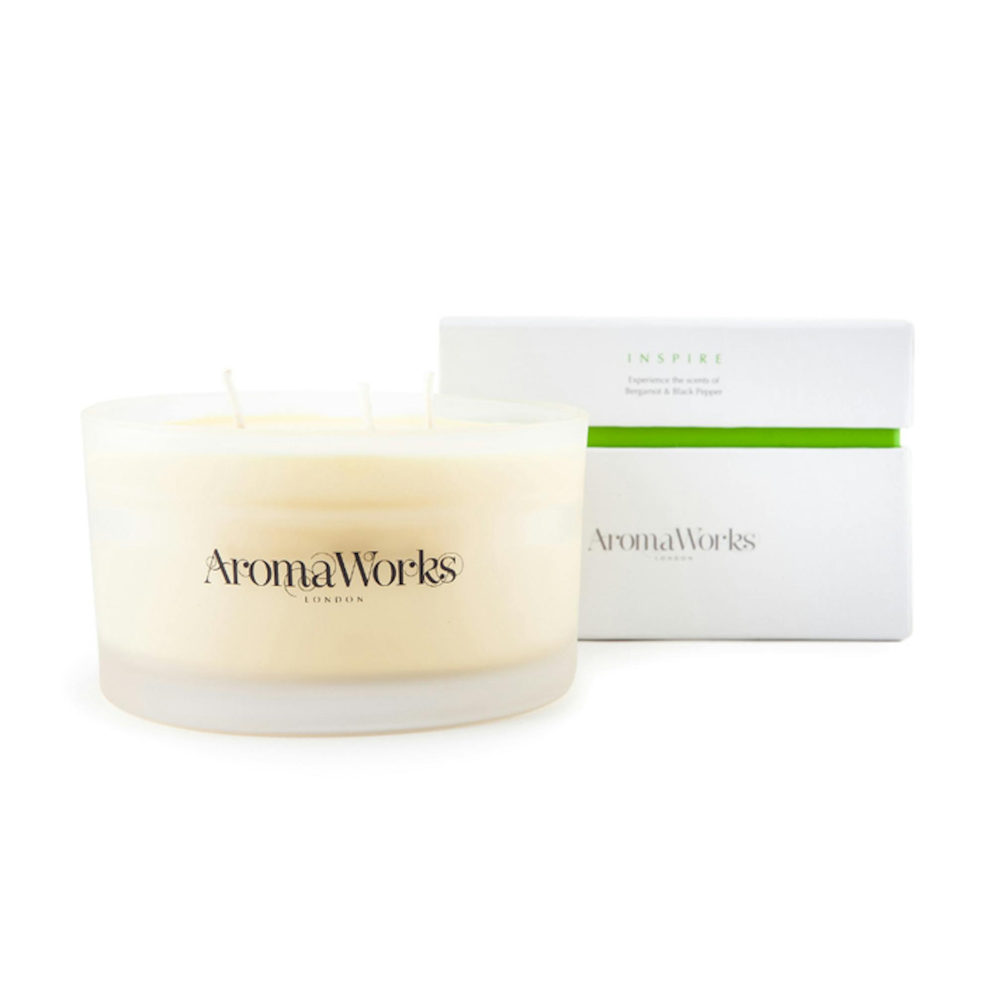 AromaWorks Large 3 Wick Candle 400g | The Fragrance Shop