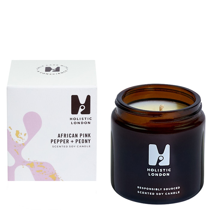 Holistic London African Pink Pepper And Peony Small Candle