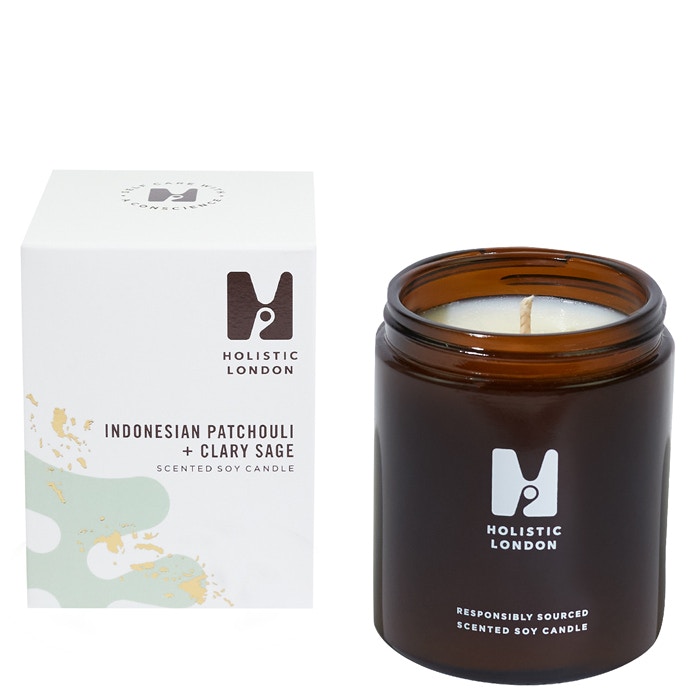 Holistic London Indonesian Patchouli And Clary Sage Medium Candle