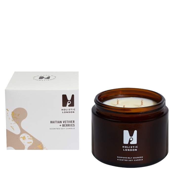 Holistic London Haitian Vetiver And Berries 3-Wick Candle