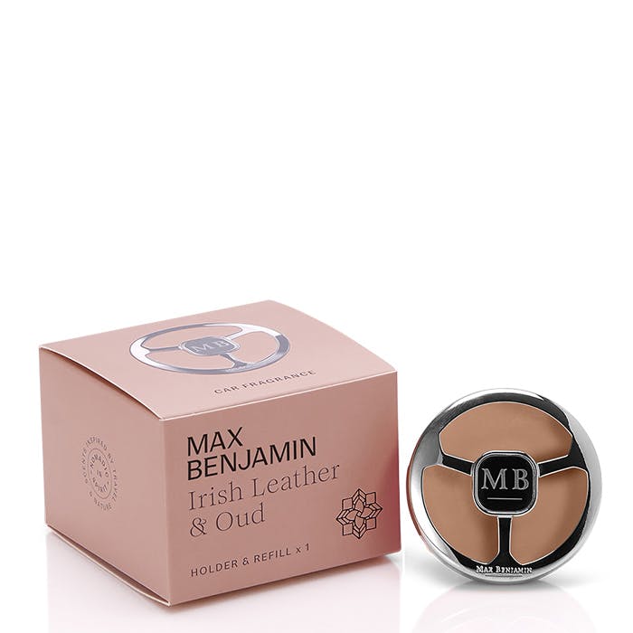 Max Benjamin Irish Leather & Oud Car Fragrance Dispenser